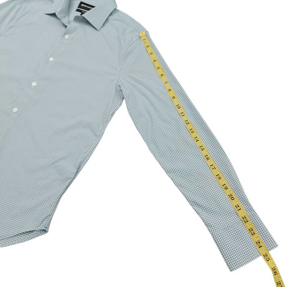 Bonobos Shirt Mens Small Blue Standard Fit Checked Button Up Long Sleeve Casual - Picture 10 of 12